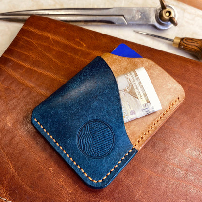 Card Wallet - Whiskey / Blue